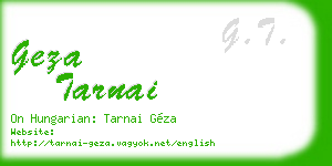 geza tarnai business card